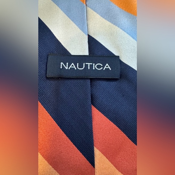 Nautica Striped Multicolored Silk Tie - Picture 4 of 4